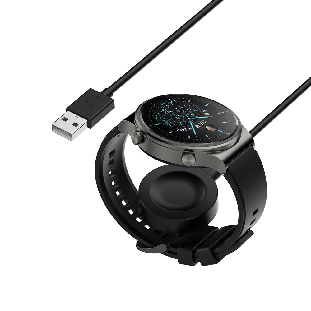 Incarcator Techsuit SmartWatch Wireless Charging Cable (THC1), for Huawei Watch 4/4 Pro/Honor 4 Pro, USB, 10W, Desk Holder, Negru