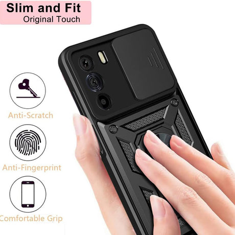 Husa de protectie Techsuit CamShield Series compatibil cu Motorola Edge 30, Negru