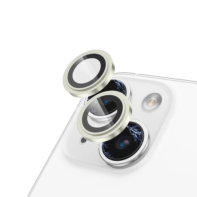 Folie de protectie Lito S+ Camera Glass compatibil cu iPhone 15 / iPhone 15 Plus, Galben
