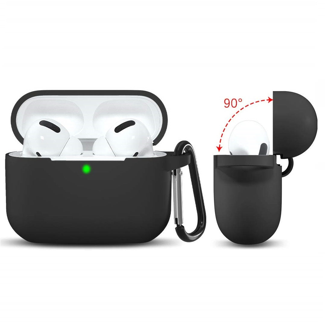 Casti Techsuit Silicone Case, for AirPods Pro 1 / 2, Smooth Ultrathin Material, Negru