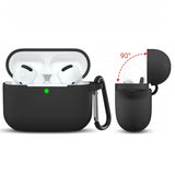 Casti Techsuit Silicone Case, for AirPods Pro 1 / 2, Smooth Ultrathin Material, Negru