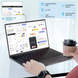 Ruzava Laptop, 8GB RAM 256GB SSD Support 1TB Expand, Celeron N5095 (up to 2.9Ghz) Win 11 5G WiFi Metal Enclosure Webcam Cover, Wireless Mouse, Keyboard Film-Gold