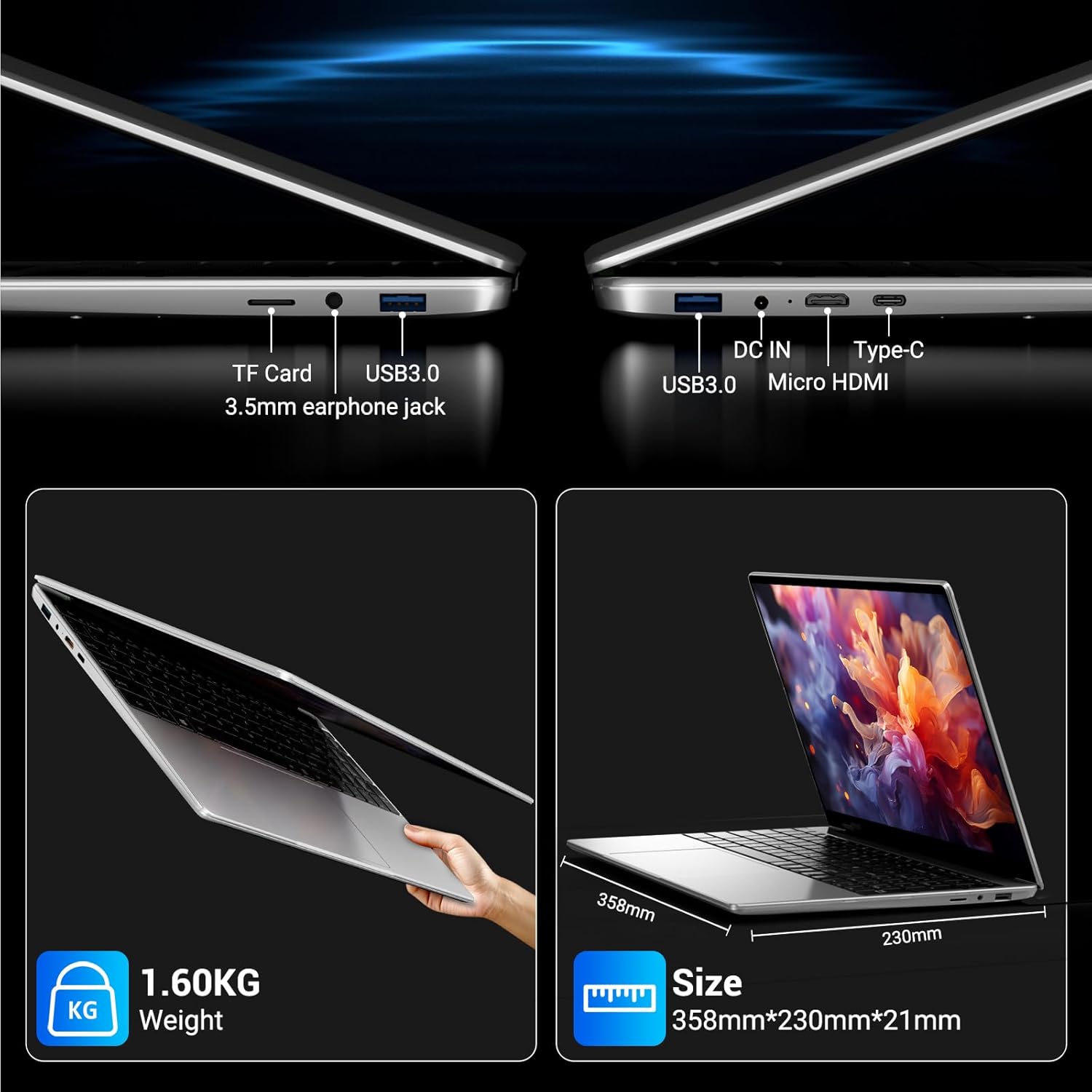 Notebook SADSYMB ‎XU-133E, 16GB, 512GB, 15.6 Inch display, N95 CPU