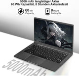 Ruzava Laptop, 8GB RAM 256GB SSD Support 1TB Expand, Celeron N5095 (up to 2.9Ghz) Win 11 5G WiFi Metal Enclosure Webcam Cover, Wireless Mouse, Keyboard Film-Gold