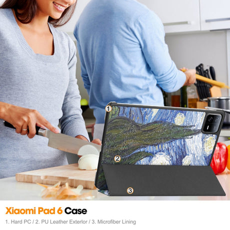 Husa de protectie tableta Techsuit FoldPro compatibil cu Xiaomi Pad 6 / Pad 6 Pro, Starry Night