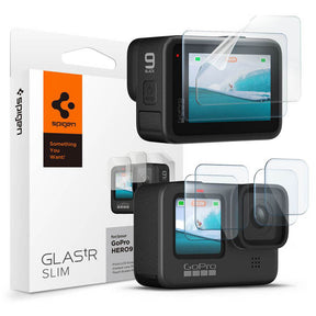 Folie de protectie Spigen (set de 6) Glas.tR Slim (AGL03045) compatibil cu GoPro Hero 9 / 10 / 11 / 12, Transparent