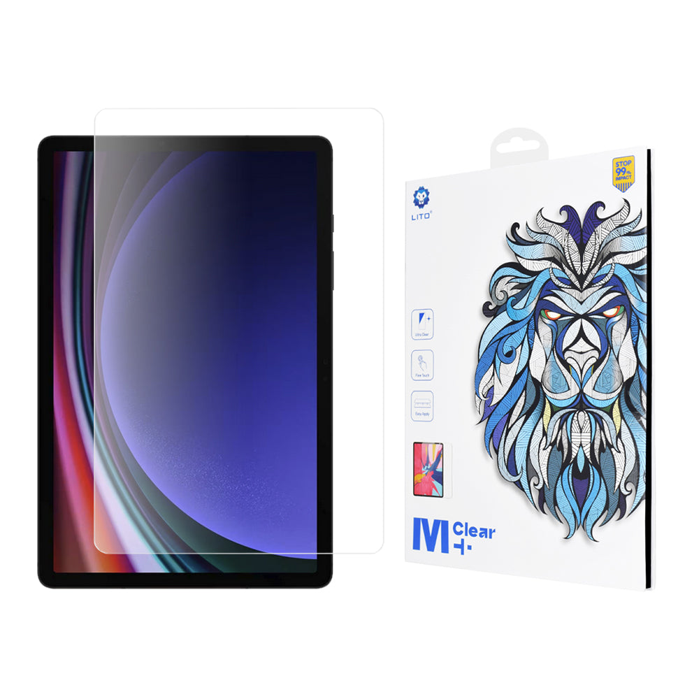 Husa de protectie tableta Lito 2.5D Classic Glass compatibil cu Samsung Galaxy Tab S9 Plus / S9 FE Plus / S10 Plus, Transparent