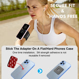 Techsuit Sports Armband with Phone Locker (TSA1), Velcro Mounting Strap, Quick Button Release, 3M Glue, max 6.8", Negru