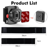 Techsuit Sports Armband with Phone Locker (TSA1), Velcro Mounting Strap, Quick Button Release, 3M Glue, max 6.8", Negru