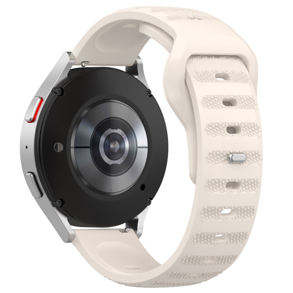 Curea smartwatch Techsuit Watchband 20mm (W050) compatibil cu Samsung Galaxy Watch 4/5/Active 2, Huawei Watch GT 3 (42mm)/GT 3 Pro (43mm), Bej