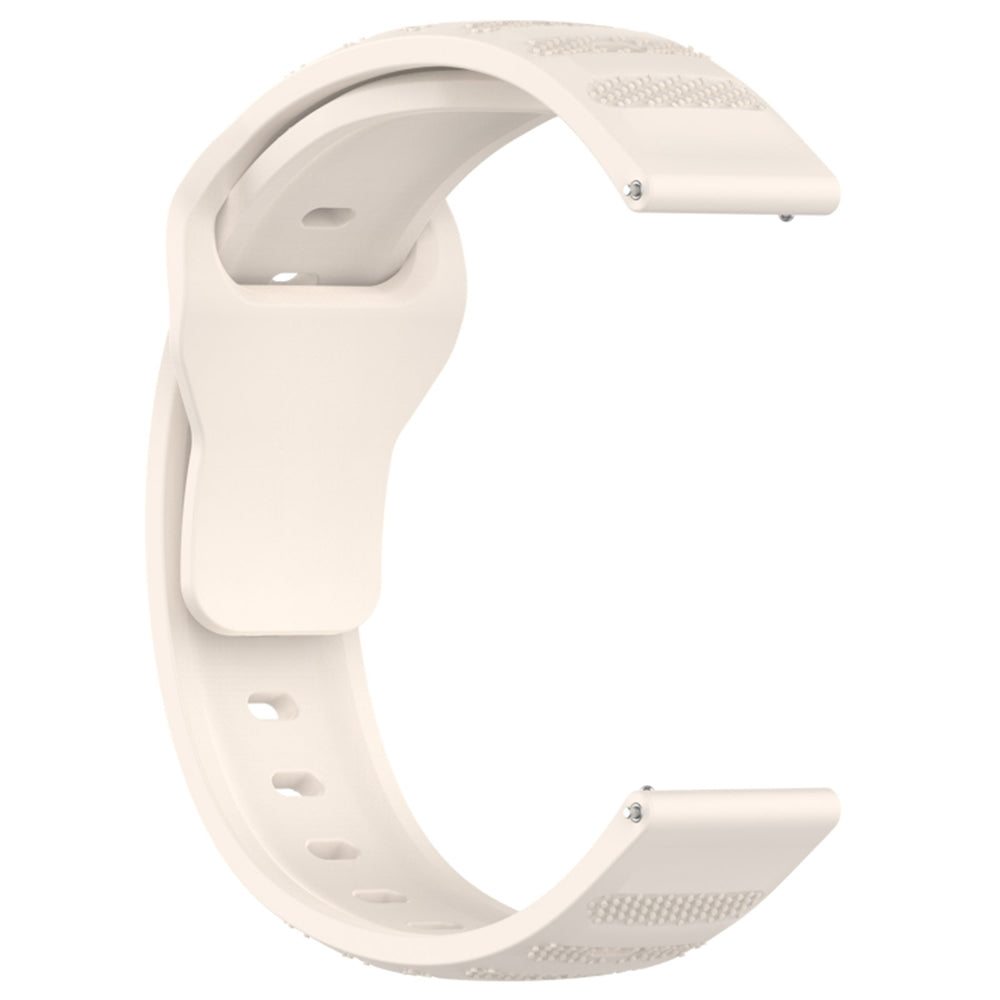 Curea smartwatch Techsuit Watchband 20mm (W050) compatibil cu Samsung Galaxy Watch 4/5/Active 2, Huawei Watch GT 3 (42mm)/GT 3 Pro (43mm), Bej