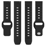 Curea smartwatch Techsuit Watchband 20mm (W050) compatibil cu Samsung Galaxy Watch 4/5/Active 2, Huawei Watch GT 3 (42mm)/GT 3 Pro (43mm), Negru