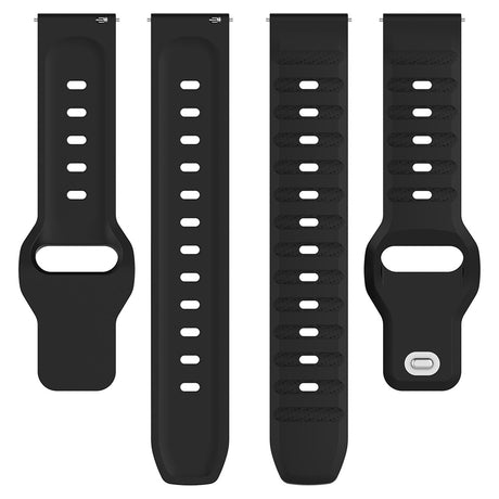 Curea smartwatch Techsuit Watchband 20mm (W050) compatibil cu Samsung Galaxy Watch 4/5/Active 2, Huawei Watch GT 3 (42mm)/GT 3 Pro (43mm), Negru
