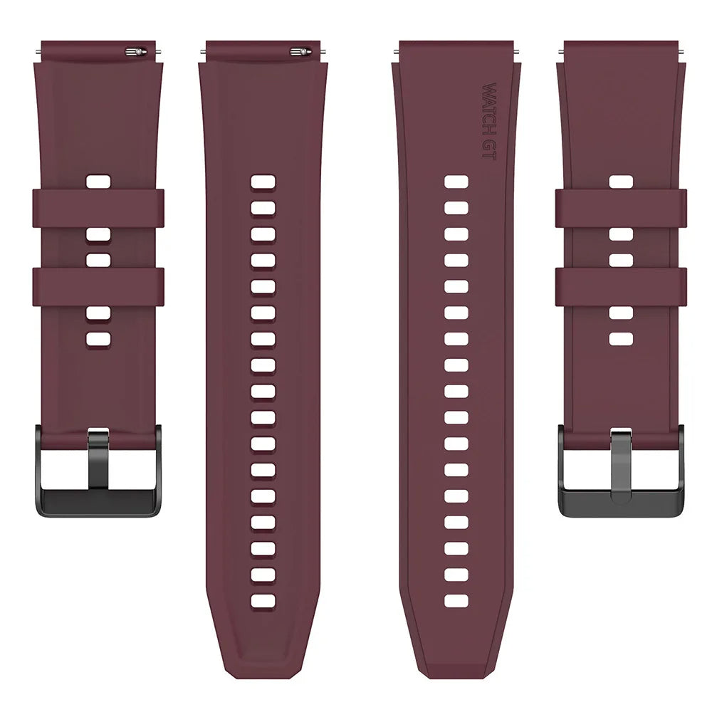 Curea smartwatch Techsuit Watchband 22mm (W026) compatibil cu Huawei Watch GT 2 (46mm)/GT 2 Pro/GT 3 Pro (46mm)/Ultimate, Xiaomi Watch S1, Burgundy