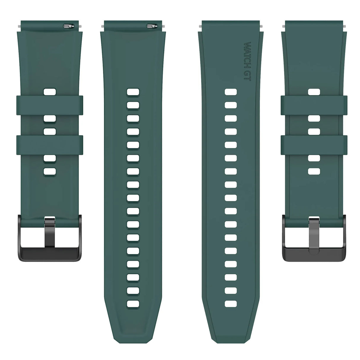 Curea smartwatch Techsuit Watchband 20mm (W026) compatibil cu Samsung Galaxy Watch 4/5/Active 2, Huawei Watch GT 3 (42mm)/GT 3 Pro (43mm), Verde Inchis