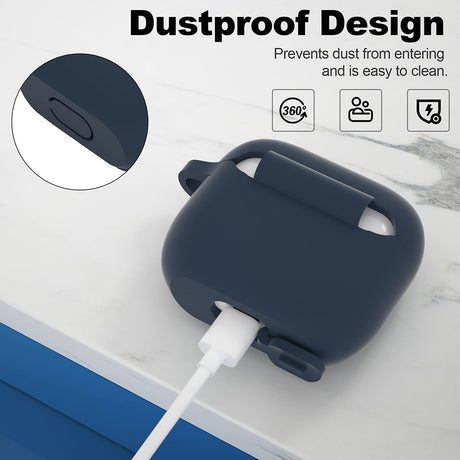 Casti Techsuit Silicone Case, for Apple AirPods 3, Smooth Ultrathin Material, Bleumarin