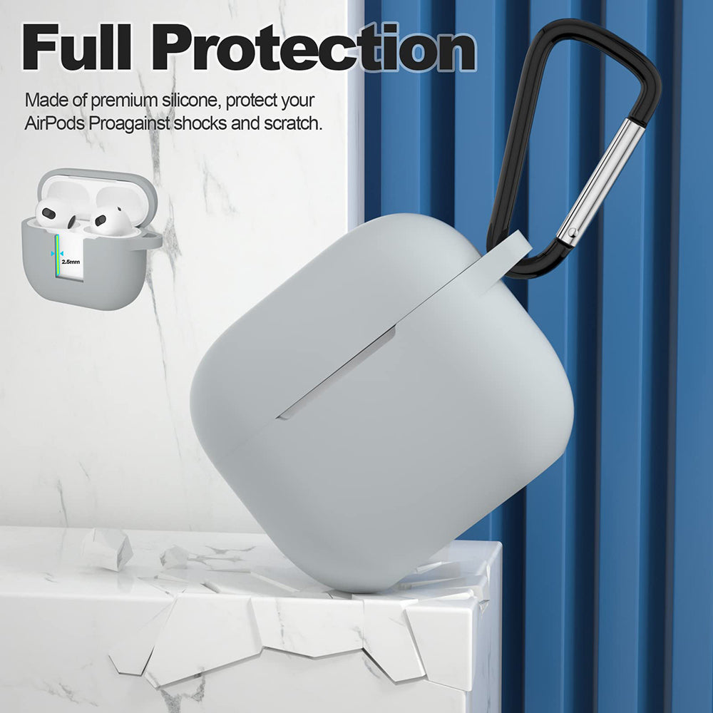 Casti Techsuit Silicone Case, for Apple AirPods 3, Smooth Ultrathin Material, Gri