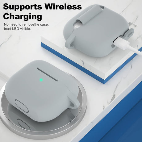 Casti Techsuit Silicone Case, for Apple AirPods 3, Smooth Ultrathin Material, Gri