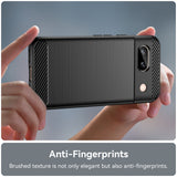 Husa de protectie Techsuit Carbon Silicone compatibil cu Google Pixel 8a, Negru