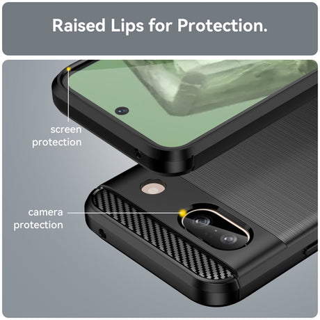 Husa de protectie Techsuit Carbon Silicone compatibil cu Google Pixel 8a, Negru