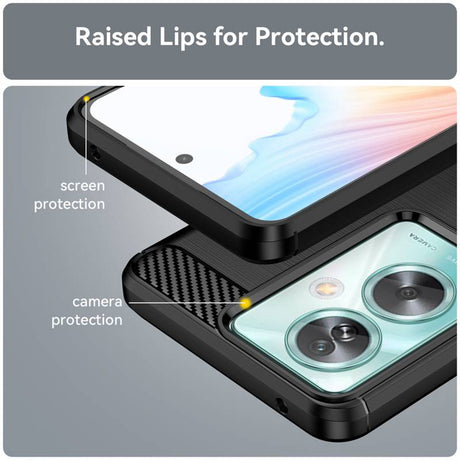 Husa de protectie Techsuit Carbon Silicone compatibil cu Oppo A79 5G / OnePlus Nord N30 SE, Negru