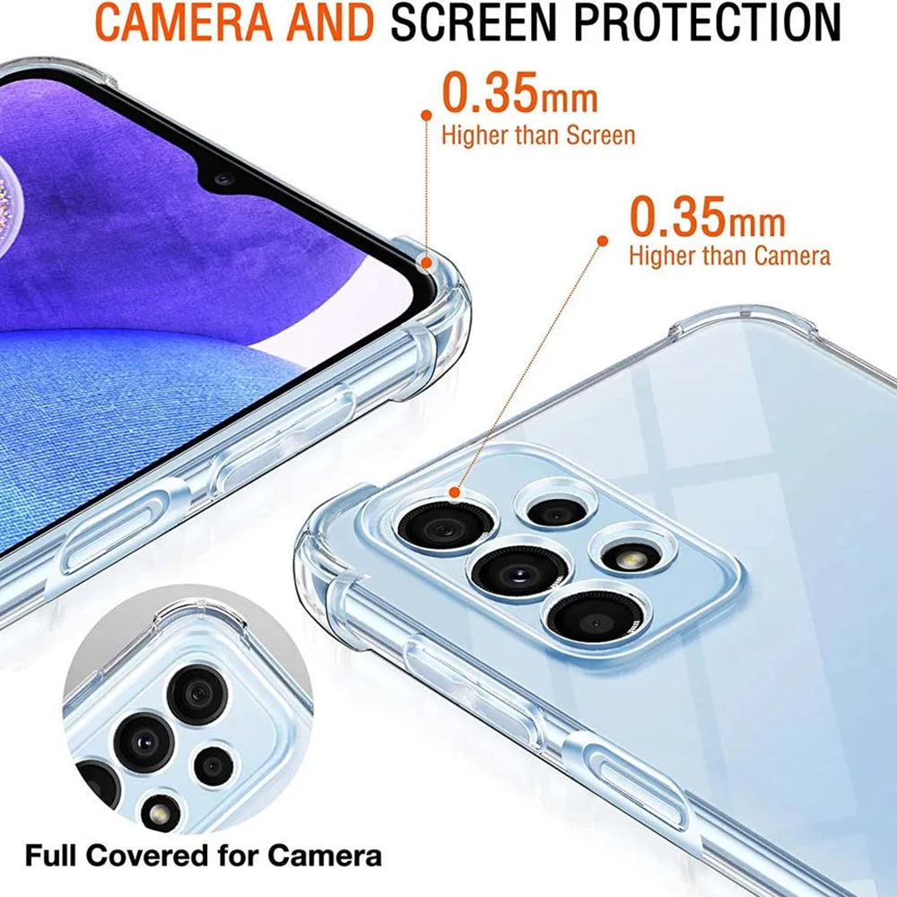 Husa de protectie Techsuit Shockproof Clear Silicone compatibil cu Samsung Galaxy A23 4G / A23 5G, Transparent