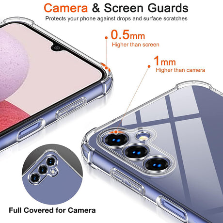 Husa de protectie Techsuit Shockproof Clear Silicone compatibil cu Samsung Galaxy A14 4G / A14 5G, Transparent