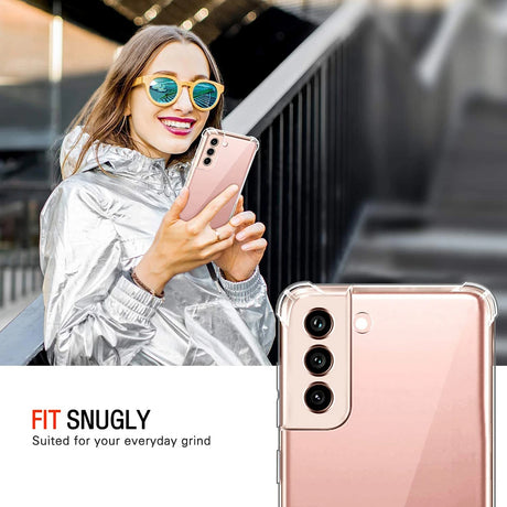 Husa de protectie Techsuit Shockproof Clear Silicone compatibil cu Samsung Galaxy S21 FE 5G, Transparent