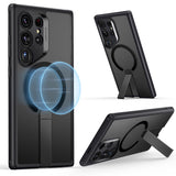 ESR Husa de protectie ESR Boost Flickstand HaloLock compatibil cu Samsung Galaxy S24 Ultra, Negru Mat