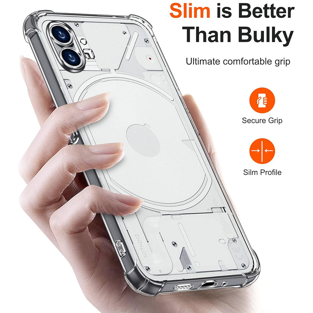Husa de protectie Techsuit Shockproof Clear Silicone compatibil cu Nothing Phone (1), Transparent