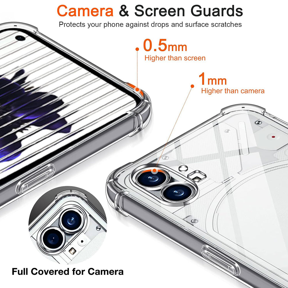 Husa de protectie Techsuit Shockproof Clear Silicone compatibil cu Nothing Phone (1), Transparent