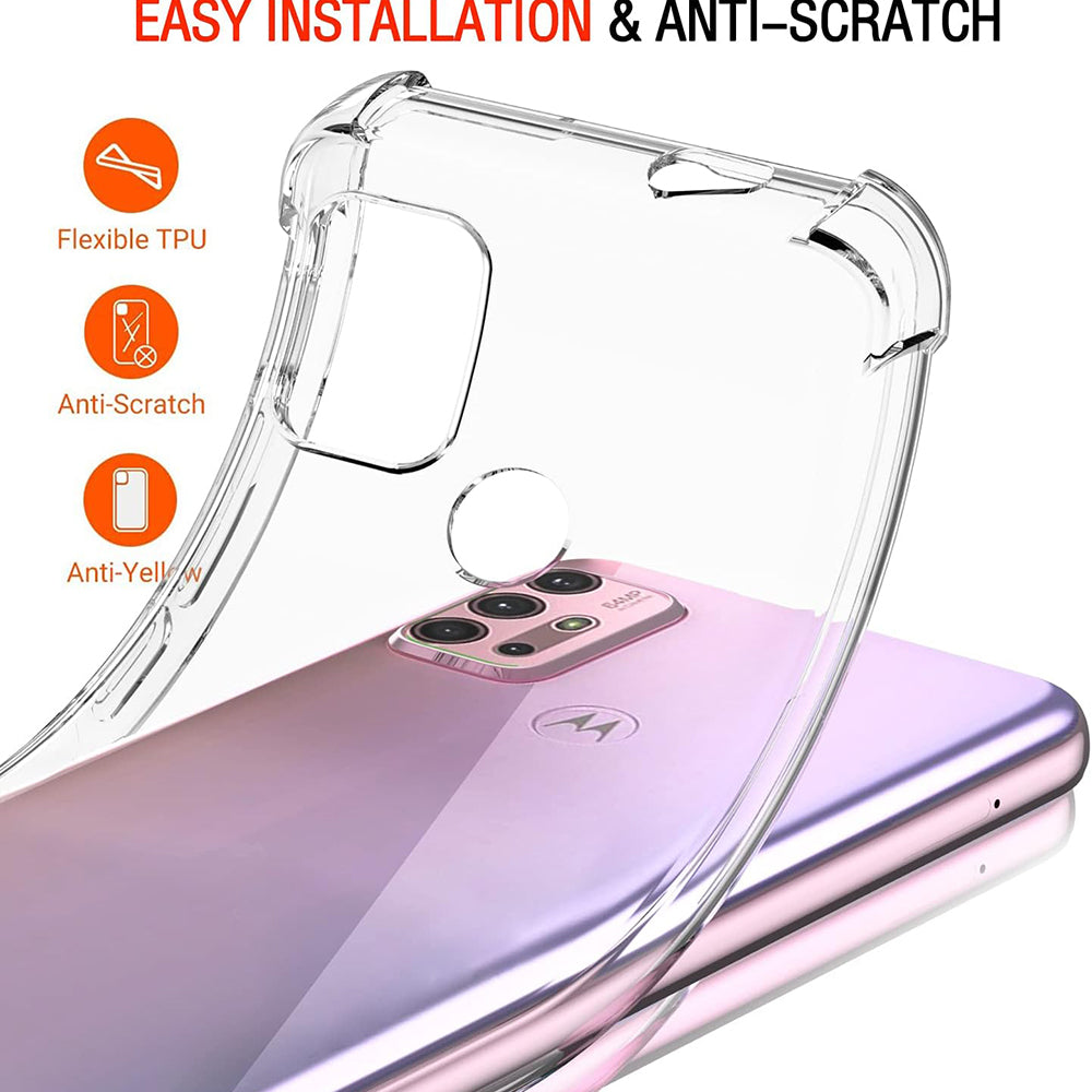 Husa de protectie Techsuit Shockproof Clear Silicone compatibil cu Motorola Moto G10 / Moto G20 / Moto G30, Transparent