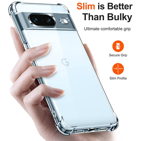 Husa de protectie Techsuit Shockproof Clear Silicone compatibil cu Google Pixel 8a, Transparent