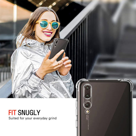 Husa de protectie Techsuit Shockproof Clear Silicone compatibil cu Huawei P20 Pro, Transparent