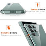 Husa de protectie Techsuit Shockproof Clear Silicone compatibil cu Samsung Galaxy S24 Ultra, Transparent