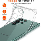 Husa de protectie Techsuit Shockproof Clear Silicone compatibil cu Samsung Galaxy S24 Ultra, Transparent