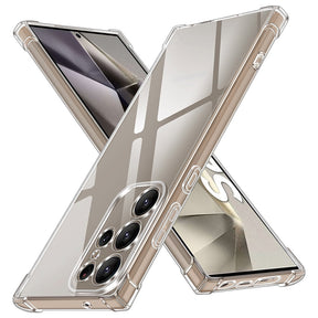 Husa de protectie Techsuit Shockproof Clear Silicone compatibil cu Samsung Galaxy S24 Ultra, Transparent