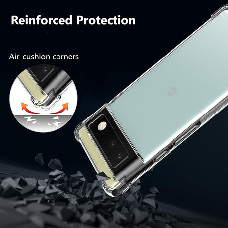 Husa de protectie Techsuit Shockproof Clear Silicone compatibil cu Google Pixel 6 Pro, Transparent