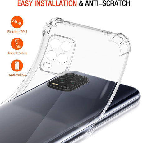 Husa de protectie Techsuit Shockproof Clear Silicone compatibil cu Xiaomi Mi 10 Lite, Transparent