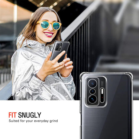 Husa de protectie Techsuit Shockproof Clear Silicone compatibil cu Xiaomi 11T / 11T Pro, Transparent