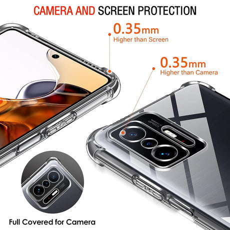 Husa de protectie Techsuit Shockproof Clear Silicone compatibil cu Xiaomi 11T / 11T Pro, Transparent