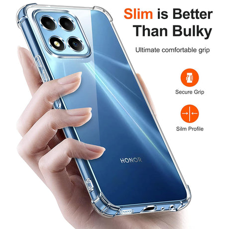 Husa de protectie Techsuit Shockproof Clear Silicone compatibil cu Honor X6 / X8 5G / 70 Lite, Transparent