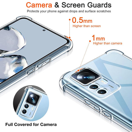 Husa de protectie Techsuit Shockproof Clear Silicone compatibil cu Xiaomi 12T / 12T Pro, Transparent