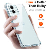 Husa de protectie Techsuit Shockproof Clear Silicone compatibil cu Motorola Moto G84, Transparent