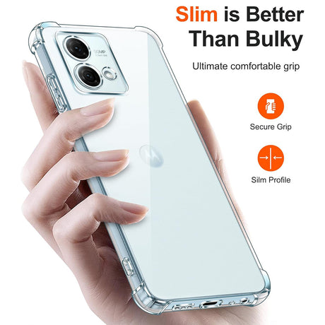 Husa de protectie Techsuit Shockproof Clear Silicone compatibil cu Motorola Moto G84, Transparent