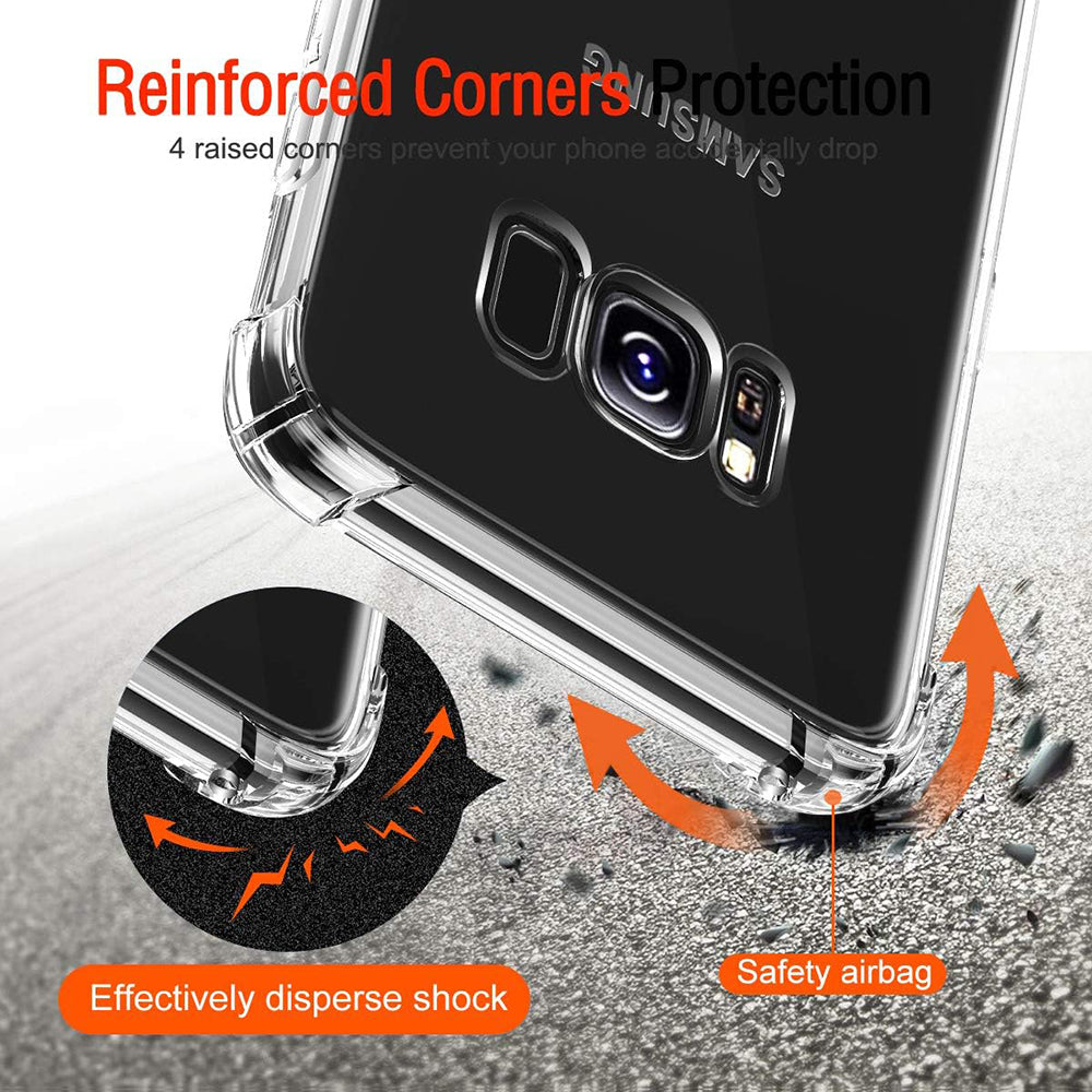 Husa de protectie Techsuit Shockproof Clear Silicone compatibil cu Samsung Galaxy S8 Plus, Transparent