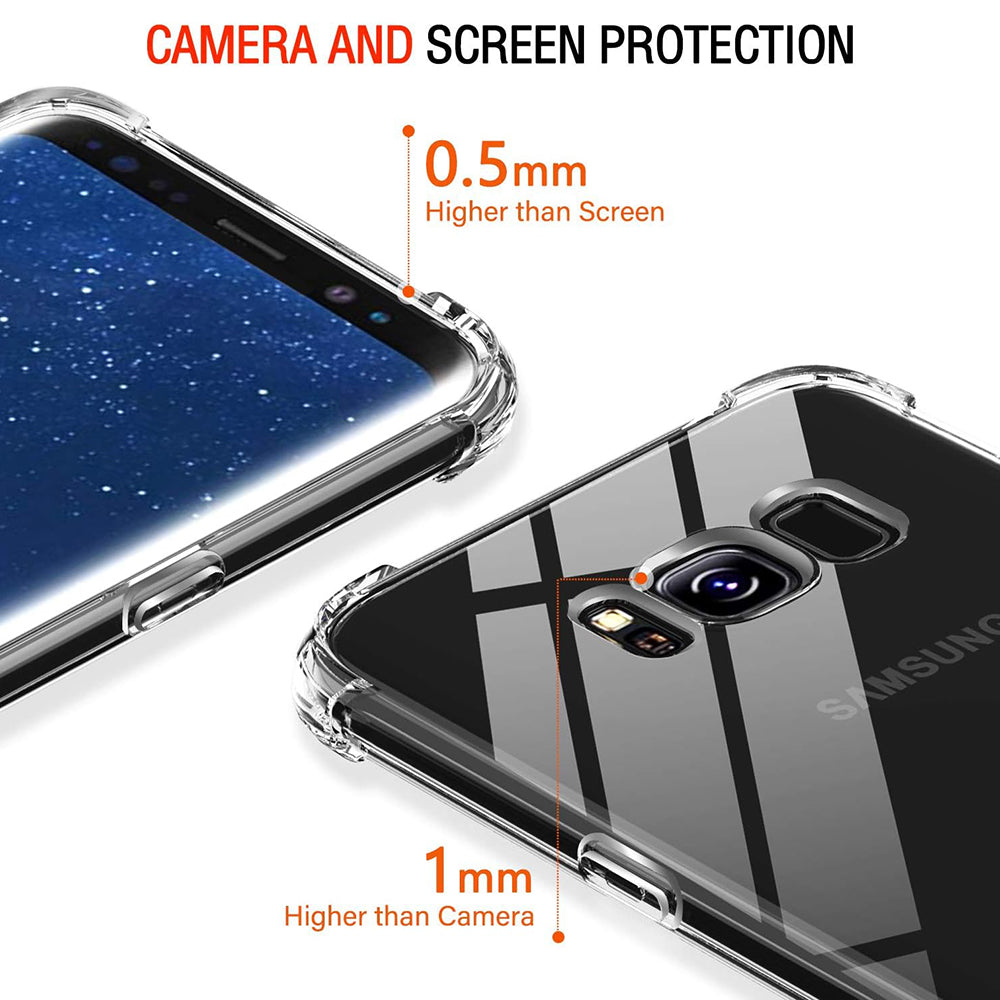 Husa de protectie Techsuit Shockproof Clear Silicone compatibil cu Samsung Galaxy S8 Plus, Transparent