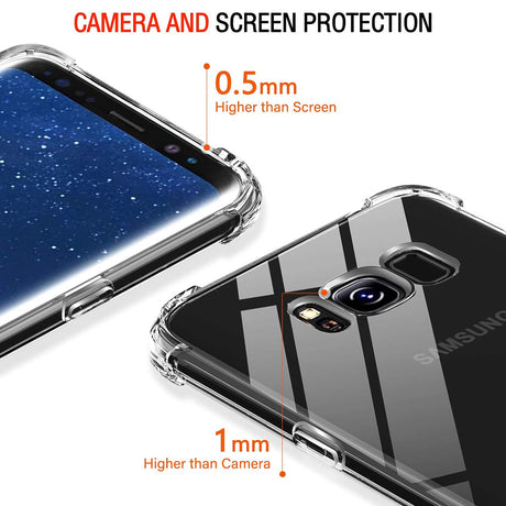 Husa de protectie Techsuit Shockproof Clear Silicone compatibil cu Samsung Galaxy S8 Plus, Transparent