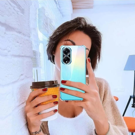 Husa de protectie Techsuit Shockproof Clear Silicone compatibil cu Oppo A98 5G, Transparent