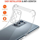 Husa de protectie Techsuit Shockproof Clear Silicone compatibil cu Oppo Reno6 Pro 5G (Snapdragon), Transparent